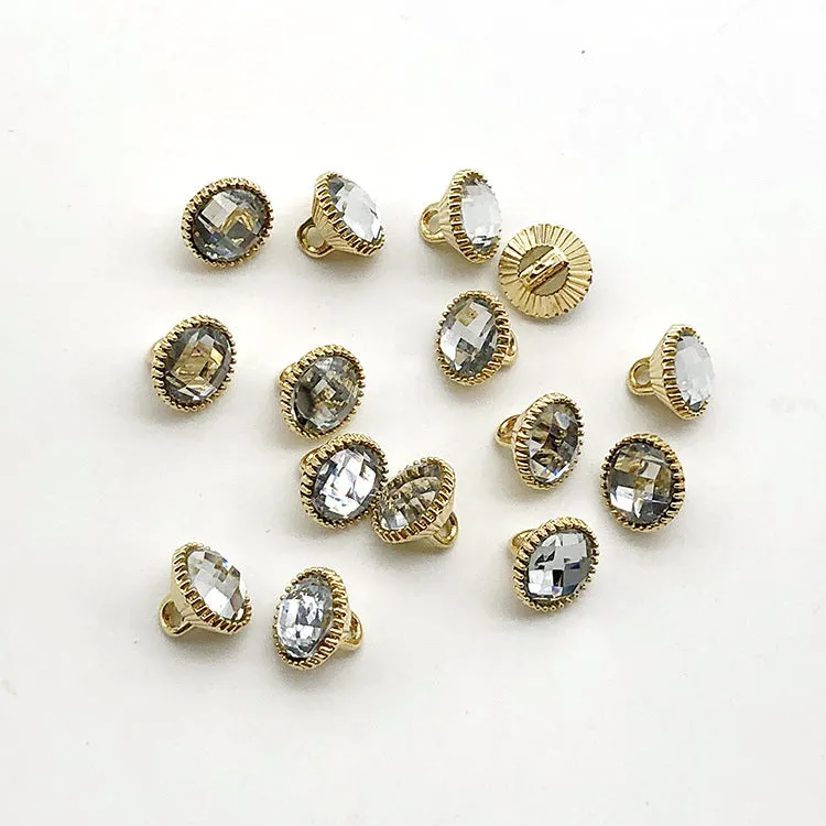 10mm Diamond Metal Shank Shirt Buttons 30pcs