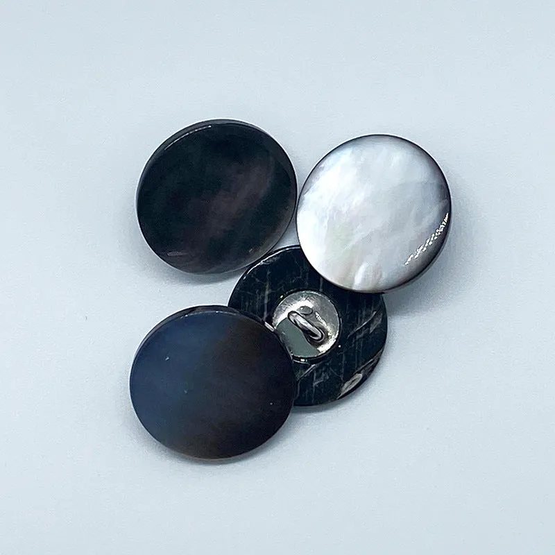 11.5-20mm Natural Black Shell Shank Buttons