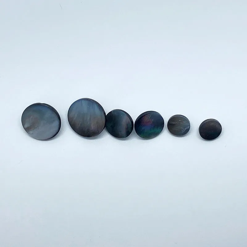 11.5-20mm Natural Black Shell Shank Buttons