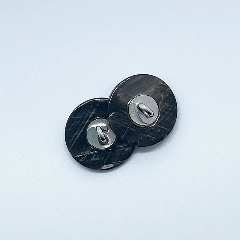 11.5-20mm Natural Black Shell Shank Buttons