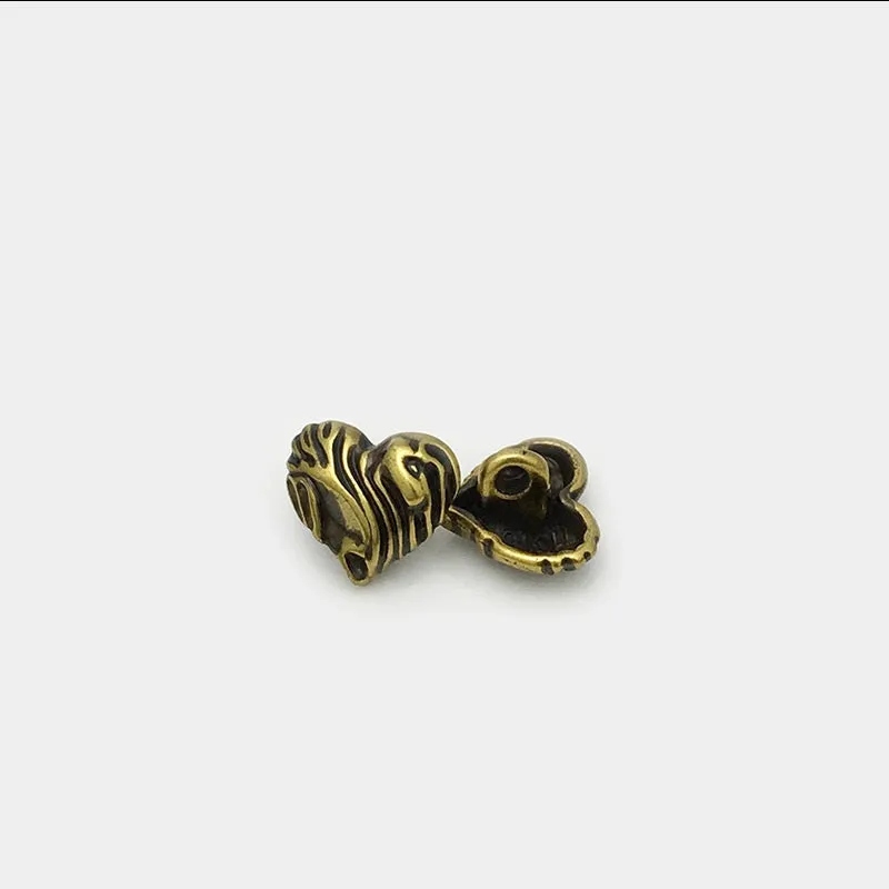 11mm Antique Gold Heart Metal Buttons 30PCS