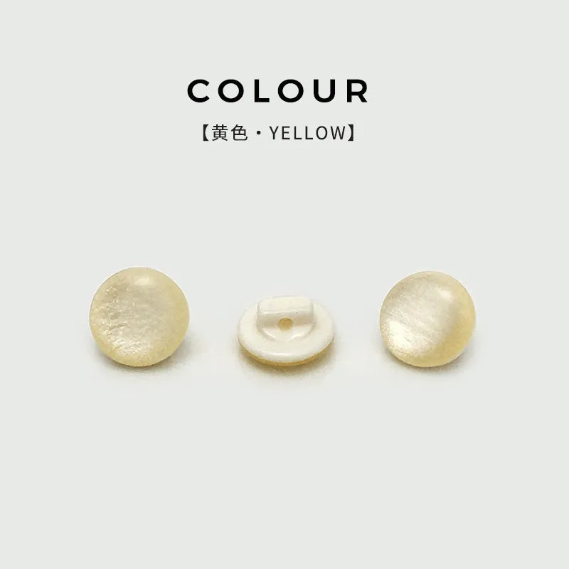 11mm Round Resin Pearlized Shirt Buttons with Shank 100pcs