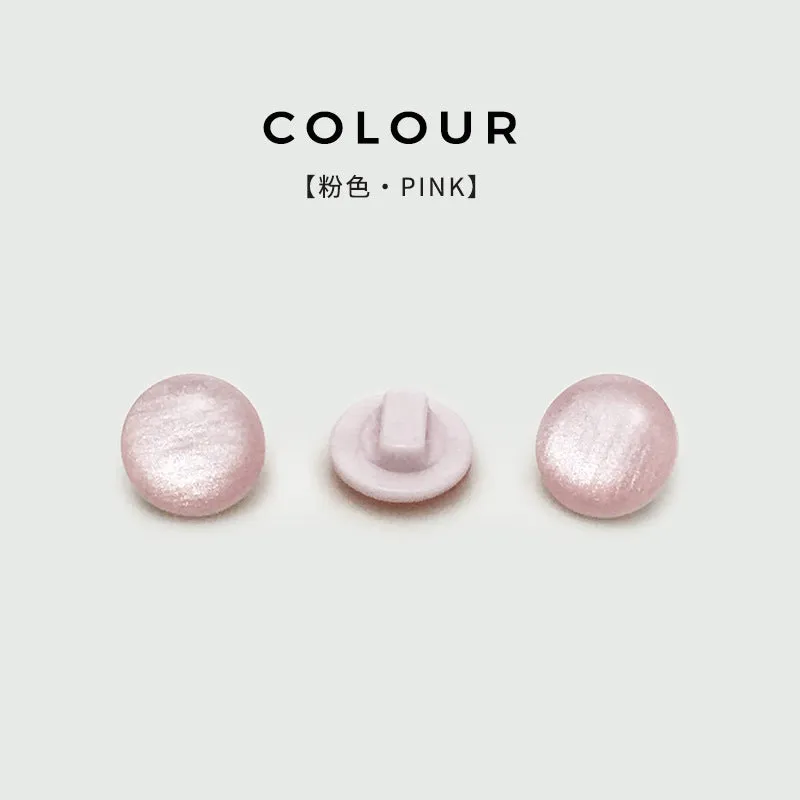 11mm Round Resin Pearlized Shirt Buttons with Shank 100pcs