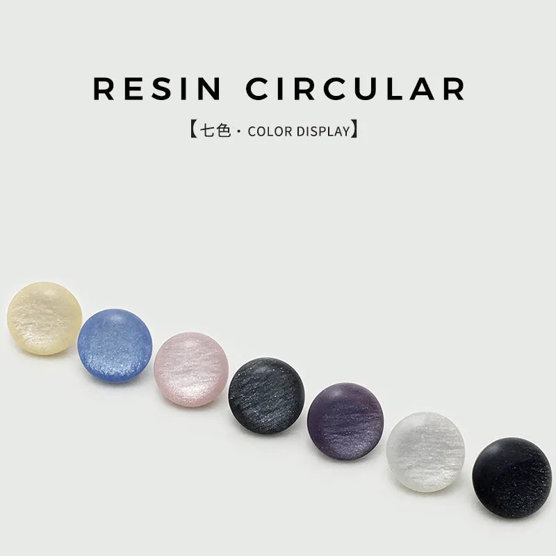 11mm Round Resin Pearlized Shirt Buttons with Shank 100pcs