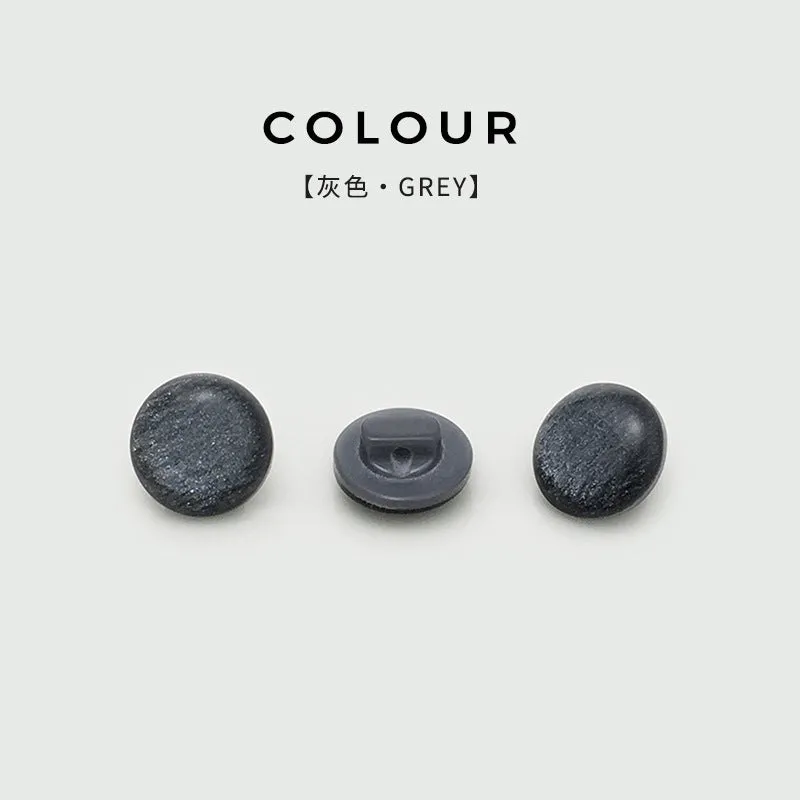11mm Round Resin Pearlized Shirt Buttons with Shank 100pcs