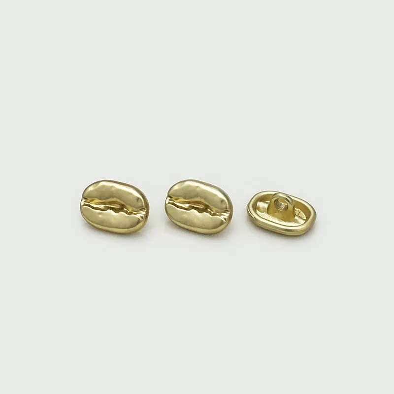12mm Oval Concave Antique Gold Metal Shirt Buttons 30pcs