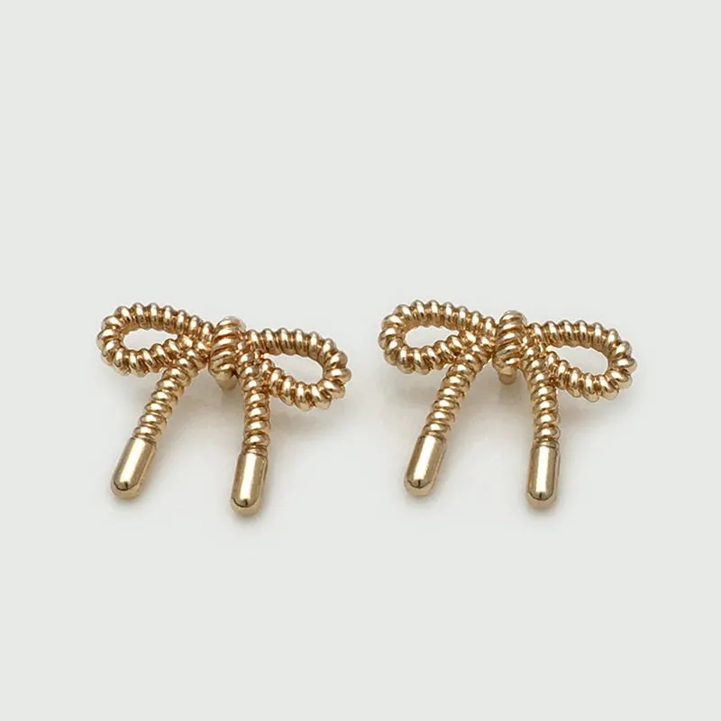15-22.5mm Gold & Silver 3D Hollow Bow Metal Buttons 20pcs