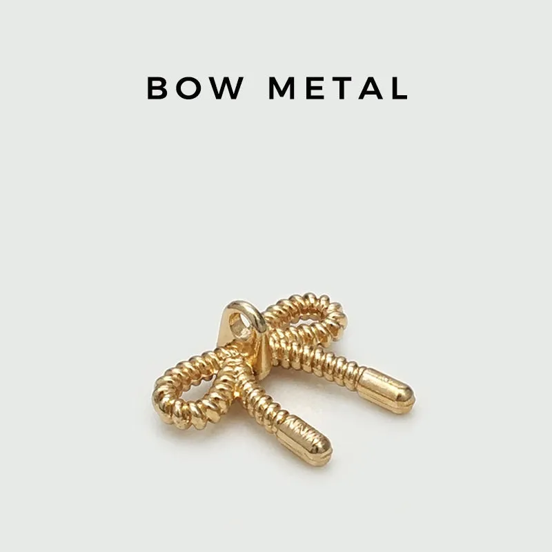 15-22.5mm Gold & Silver 3D Hollow Bow Metal Buttons 20pcs