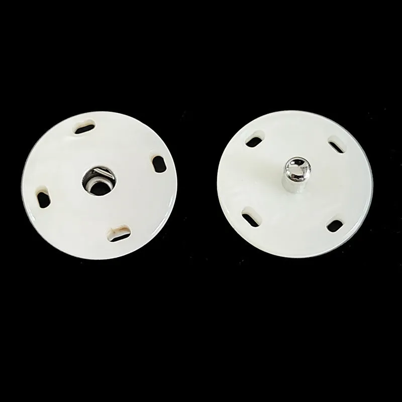 15-25mm Pearl White Invisible Resin Snap Buttons 20pcs