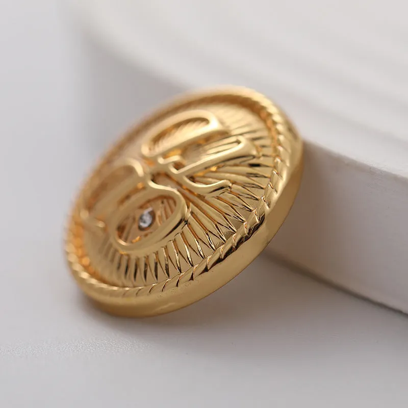 17-22mm Round Fashionable Metal Buttons for Tops 10pcs