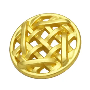 25mm Round Woven Mesh Hollow Metal Hand-Sewing Buttons 20pcs