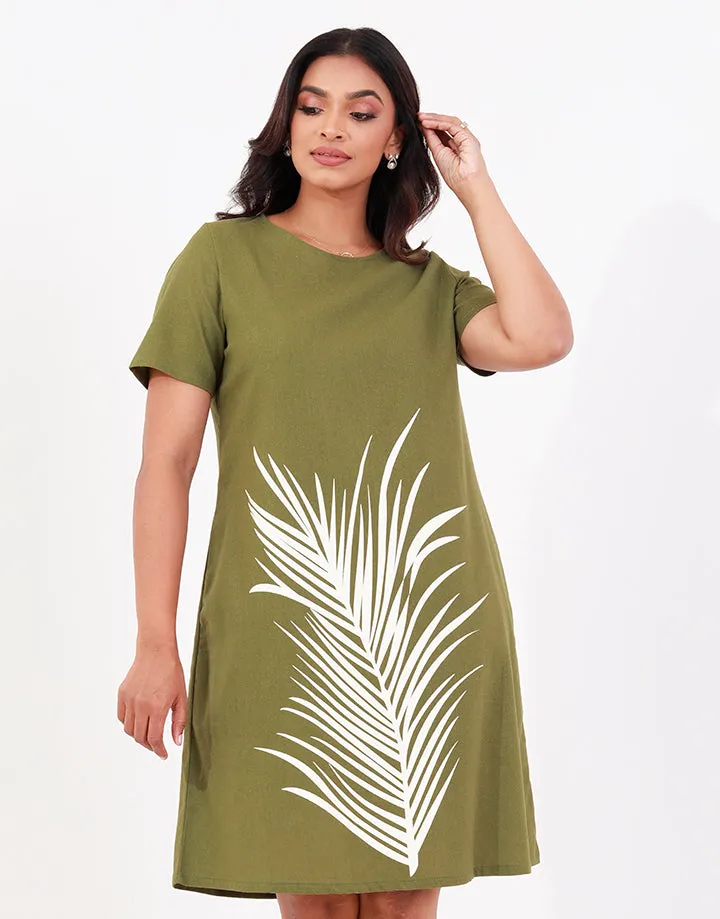 A-Line Dress with Screen Print
