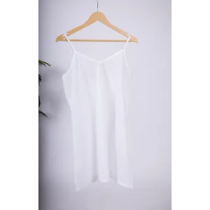 A-Line White Cotton Slip for Dresses & A-line Dresses