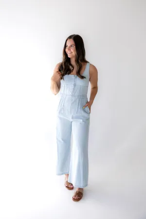Abby Tied Back Jumpsuit | Light Denim