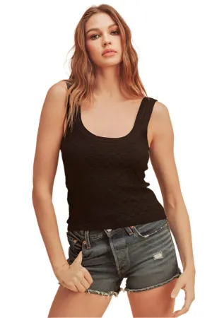 Aemi   Co Scoop Neck Wide Strap Knit Tank