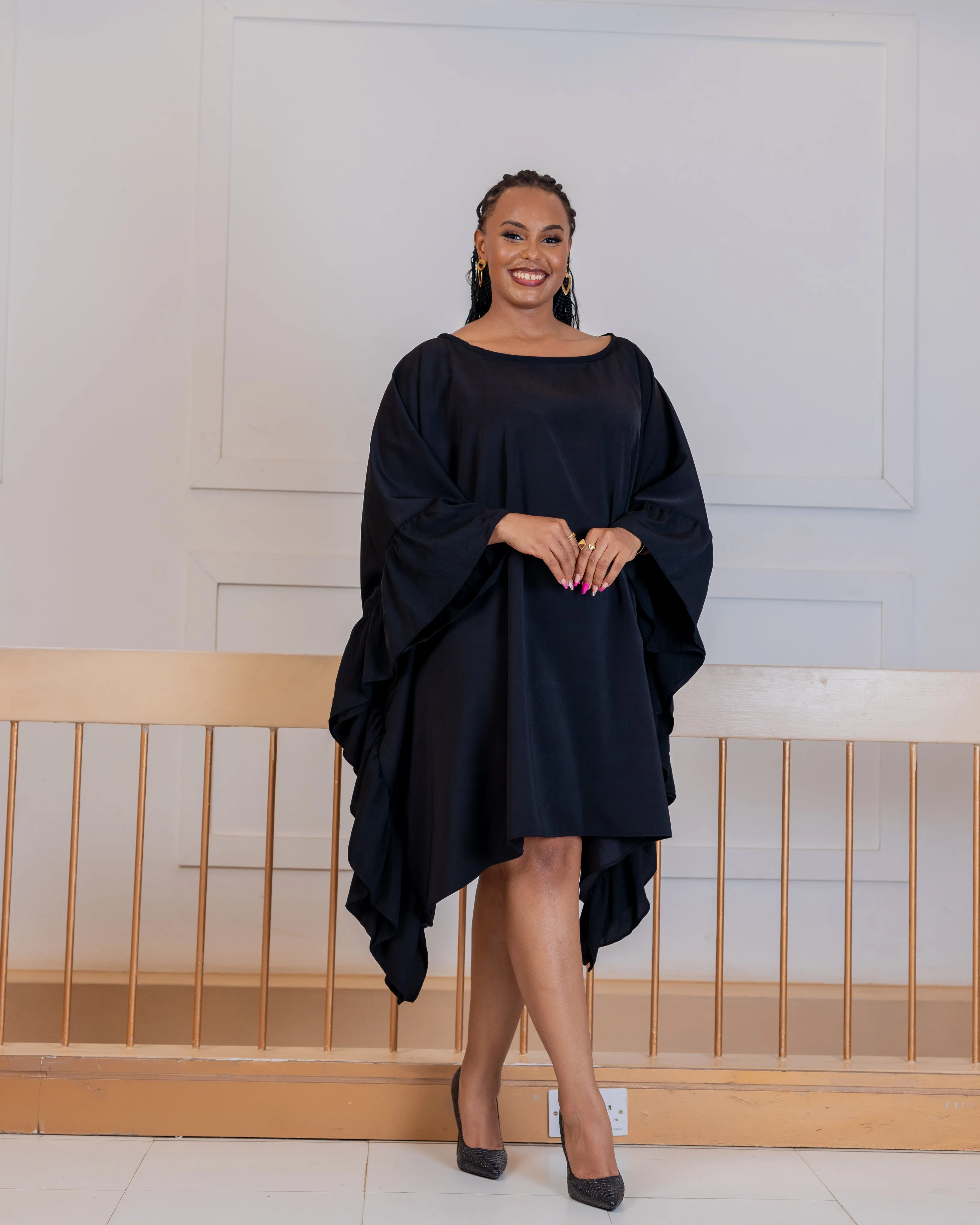 Ainamoi Shift Dress - Black