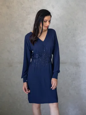 Akin Dress - Navy Blue