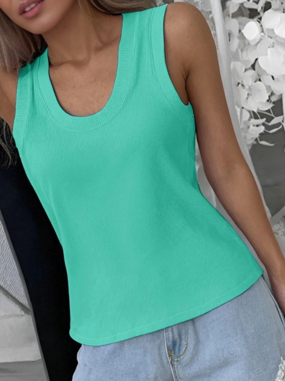 Alexandria Solid Scoop Neck Tank