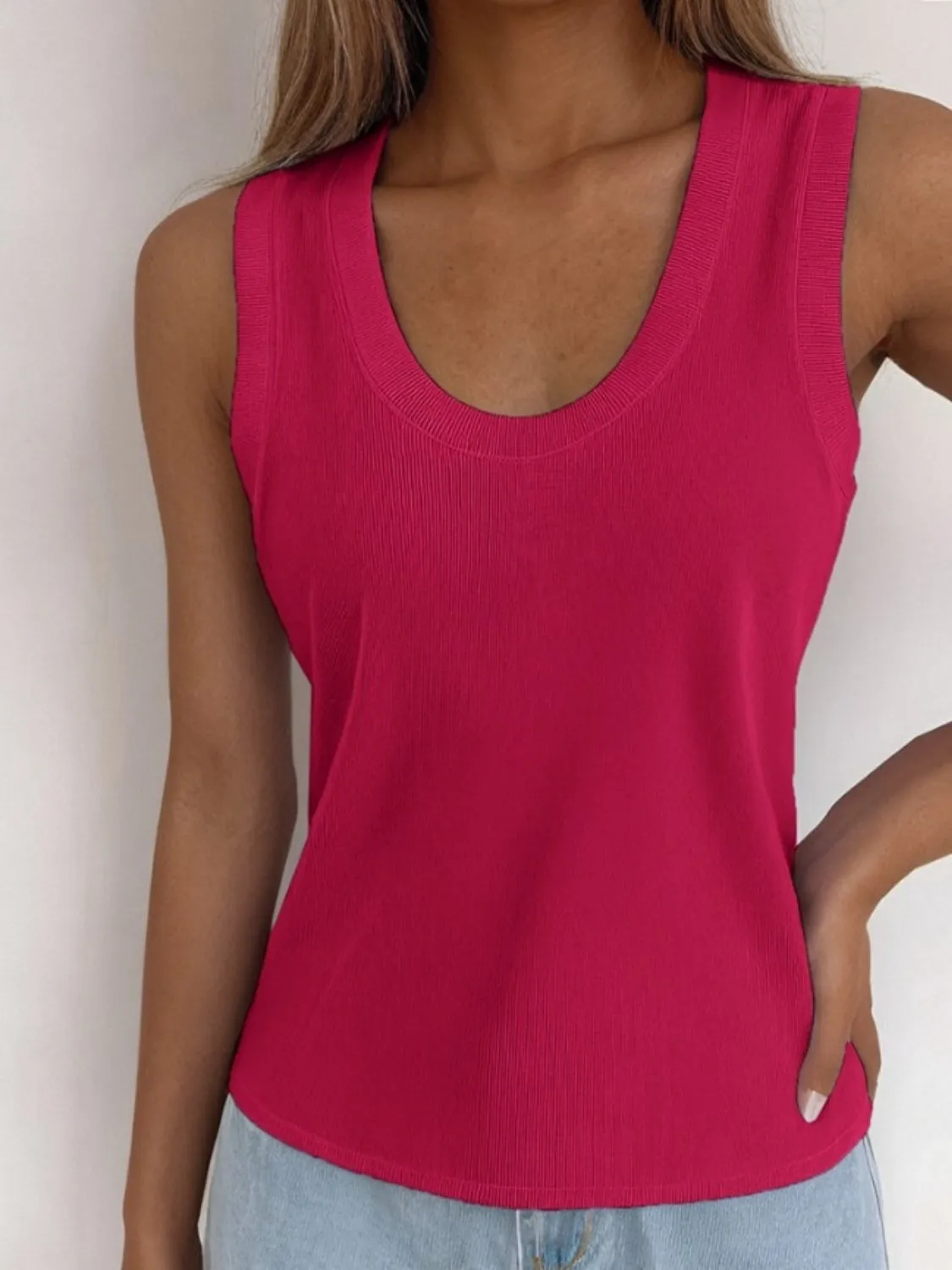 Alexandria Solid Scoop Neck Tank
