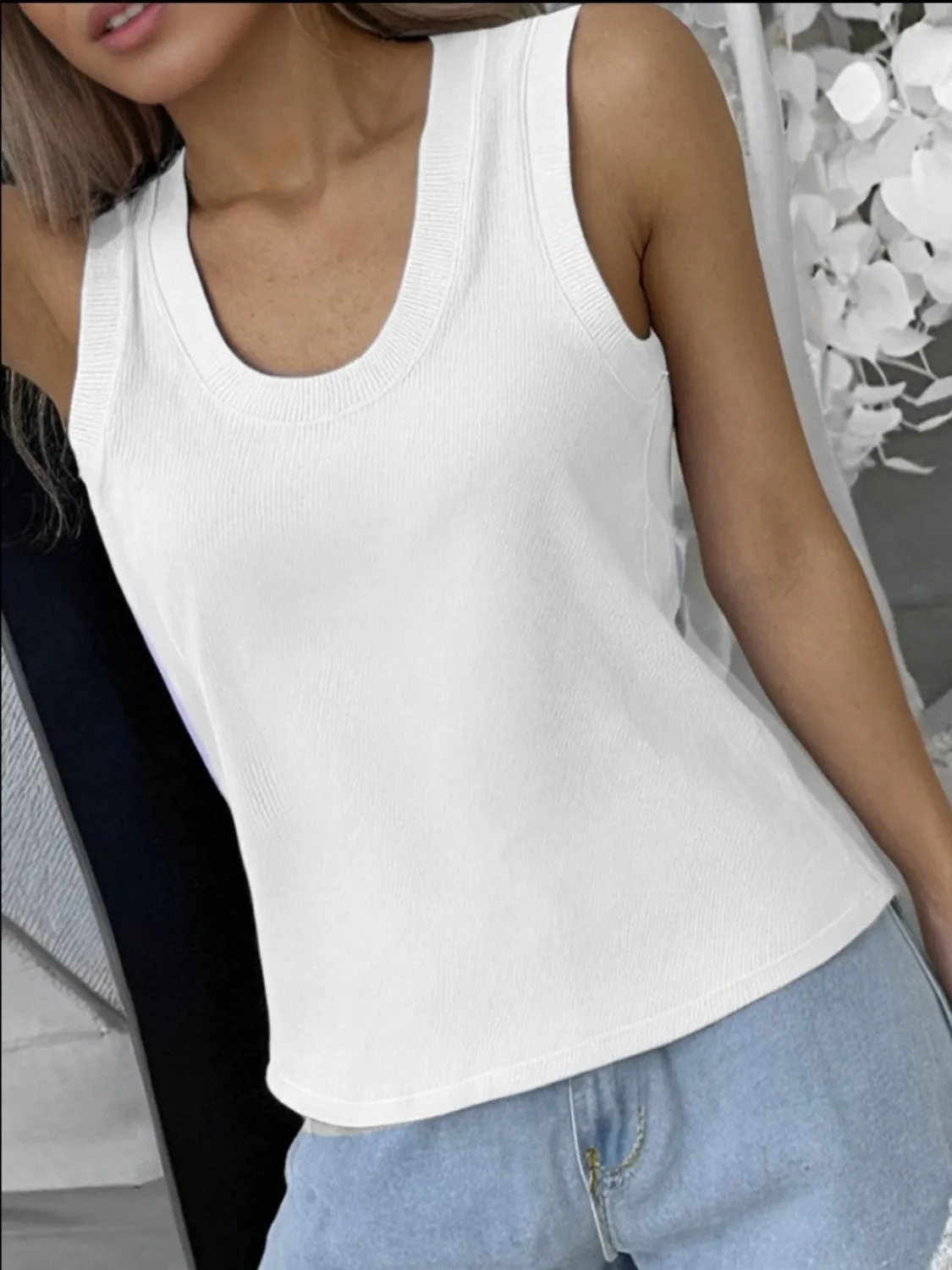 Alexandria Solid Scoop Neck Tank