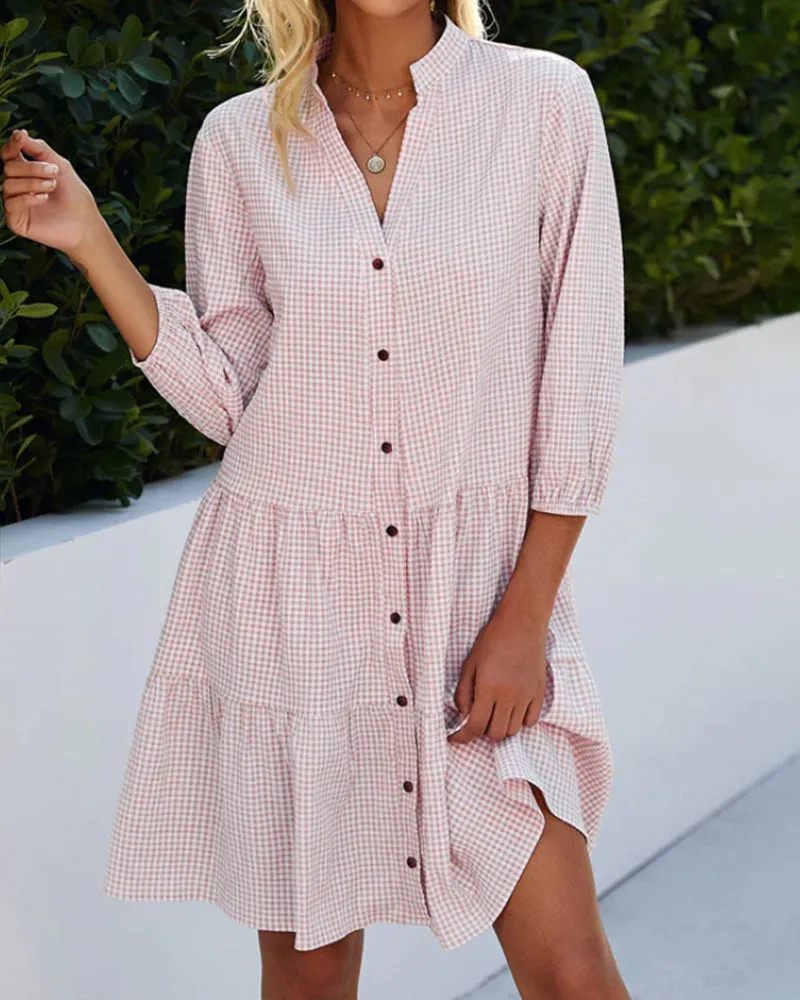 Amaia | Plaid A-Line Dress