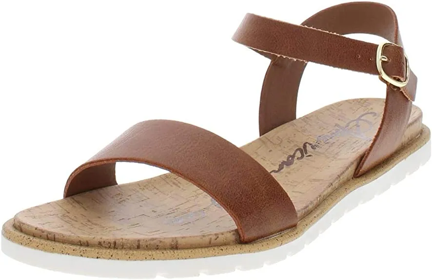 AMERICAN RAG Womens Beige Strappy Ankle Strap Buckle Accent Mattie Round Toe Buckle Sandals 6 M