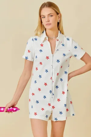 American Star Denim Romper