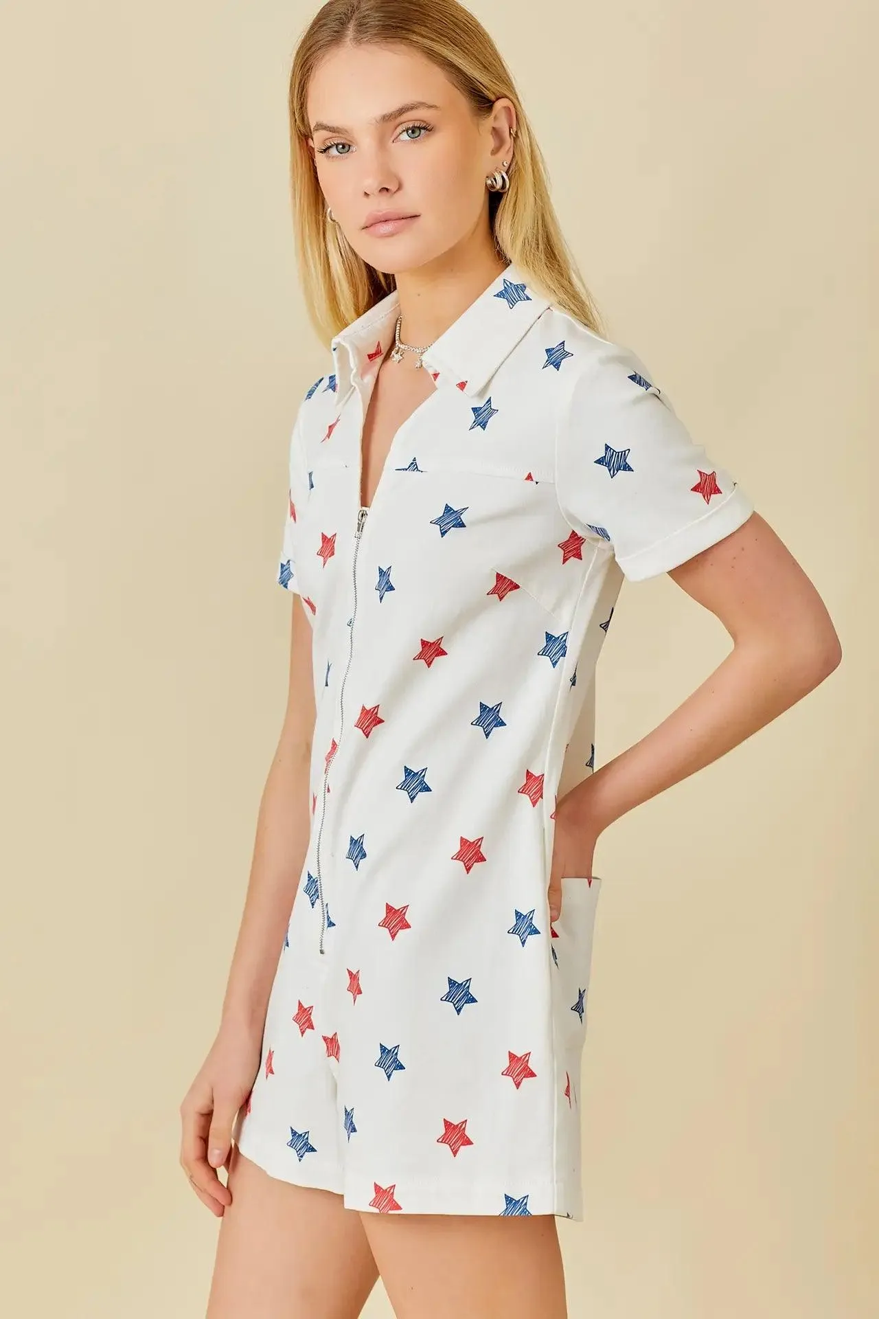 American Star Denim Romper