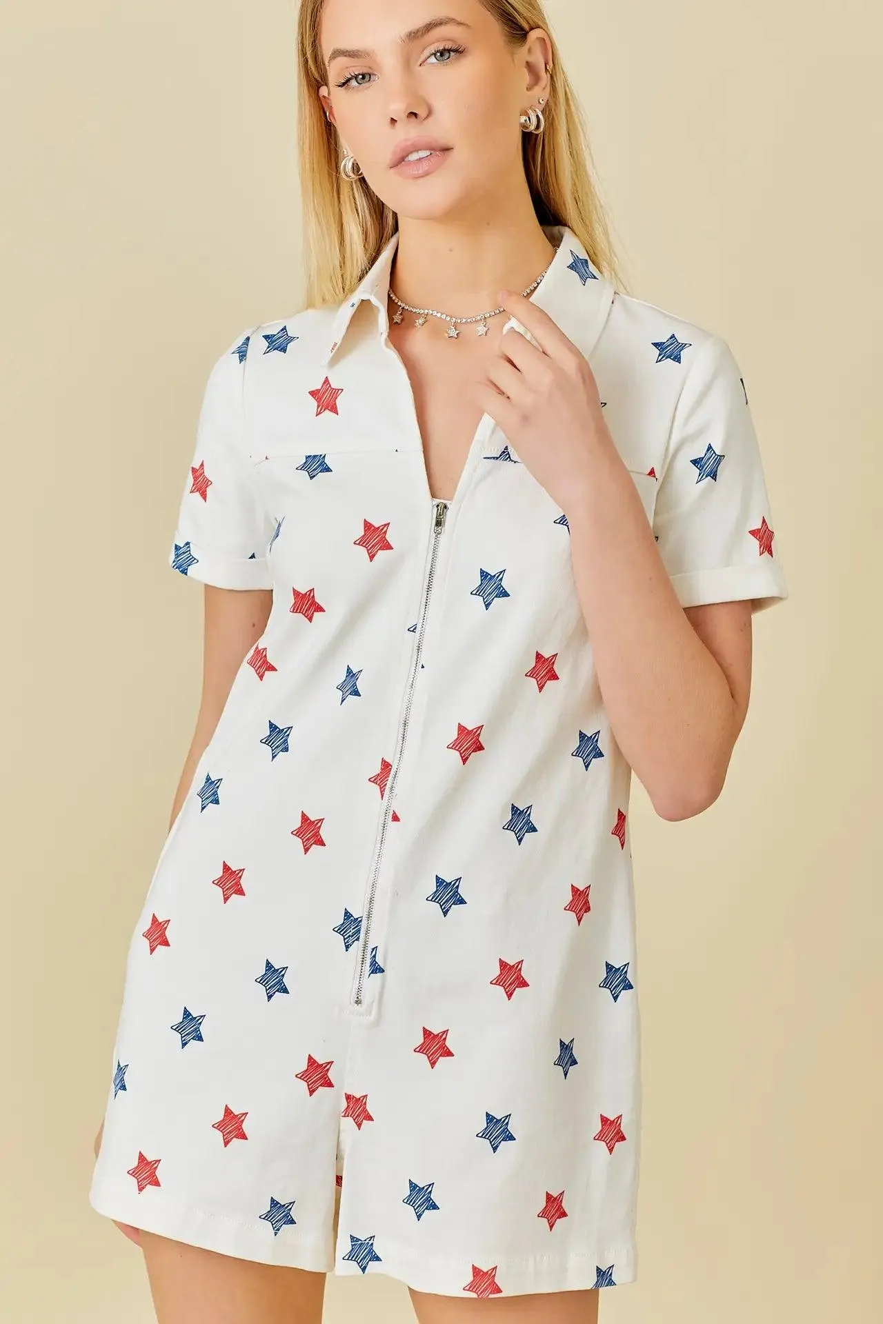 American Star Denim Romper