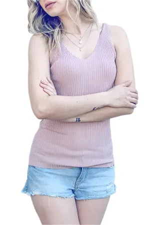 And The Why Ribbed Knit Slim Tank