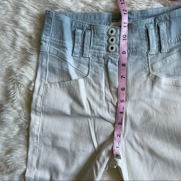 Anthropologie Pilcro and the Letterpress Jeans Ultra High-Rise Dip-Dyed 26 NWT