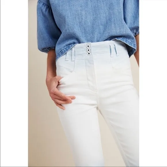 Anthropologie Pilcro and the Letterpress Jeans Ultra High-Rise Dip-Dyed 26 NWT