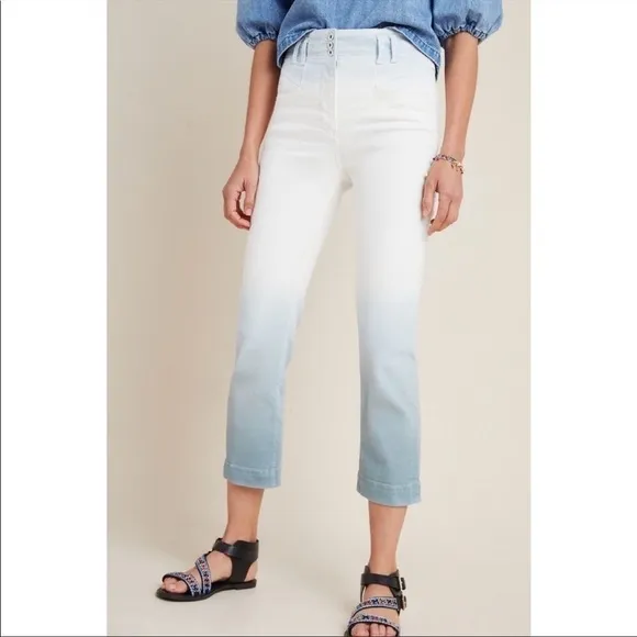Anthropologie Pilcro and the Letterpress Jeans Ultra High-Rise Dip-Dyed 26 NWT