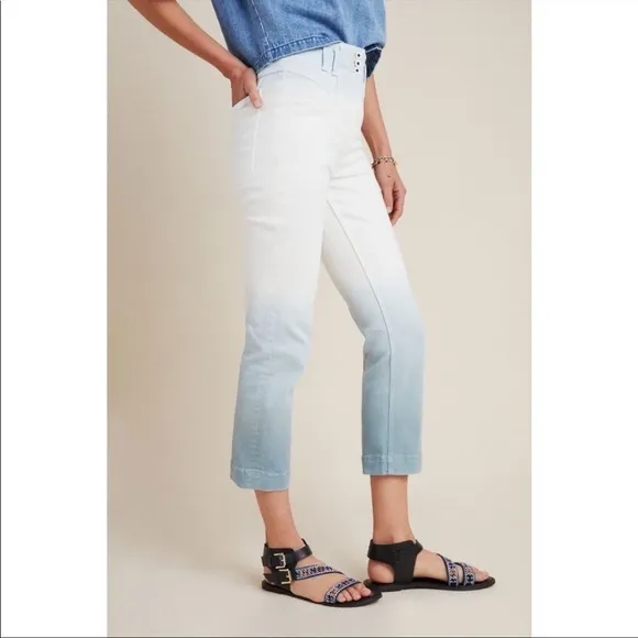 Anthropologie Pilcro and the Letterpress Jeans Ultra High-Rise Dip-Dyed 26 NWT