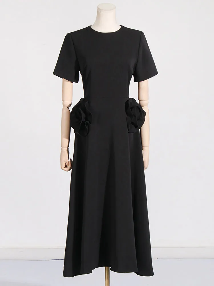 Appliques A Line Short Sleeve Dresses