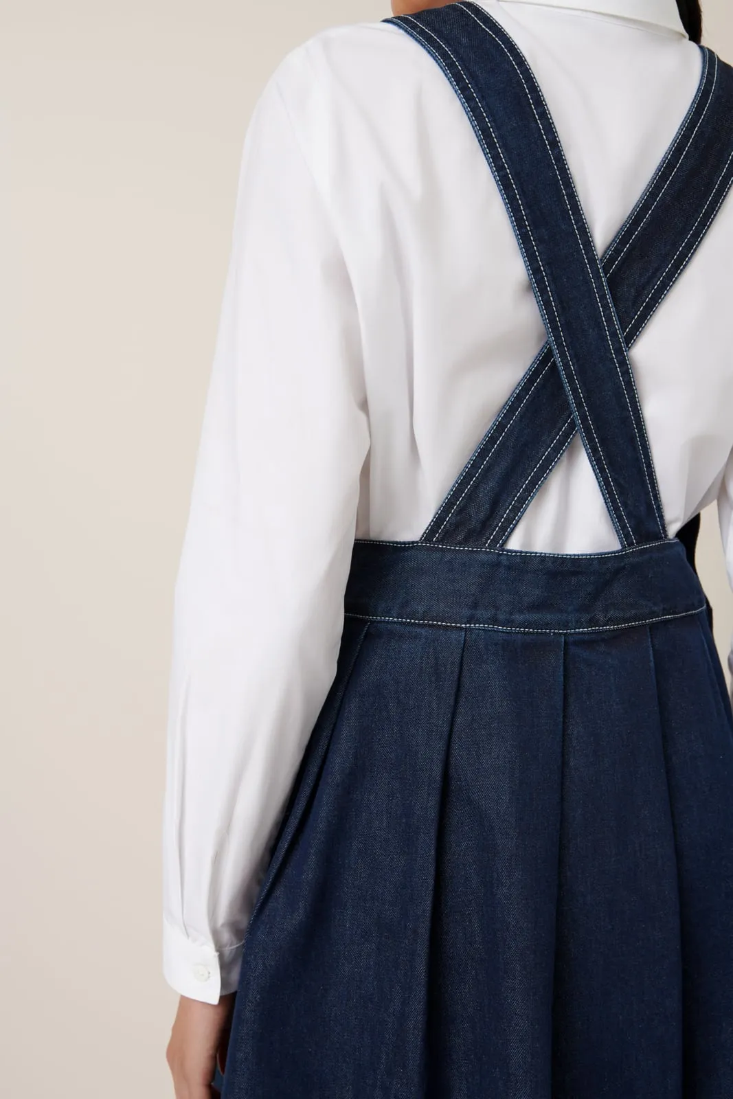 APRON DRESS | Kowtow | Indigo Denim