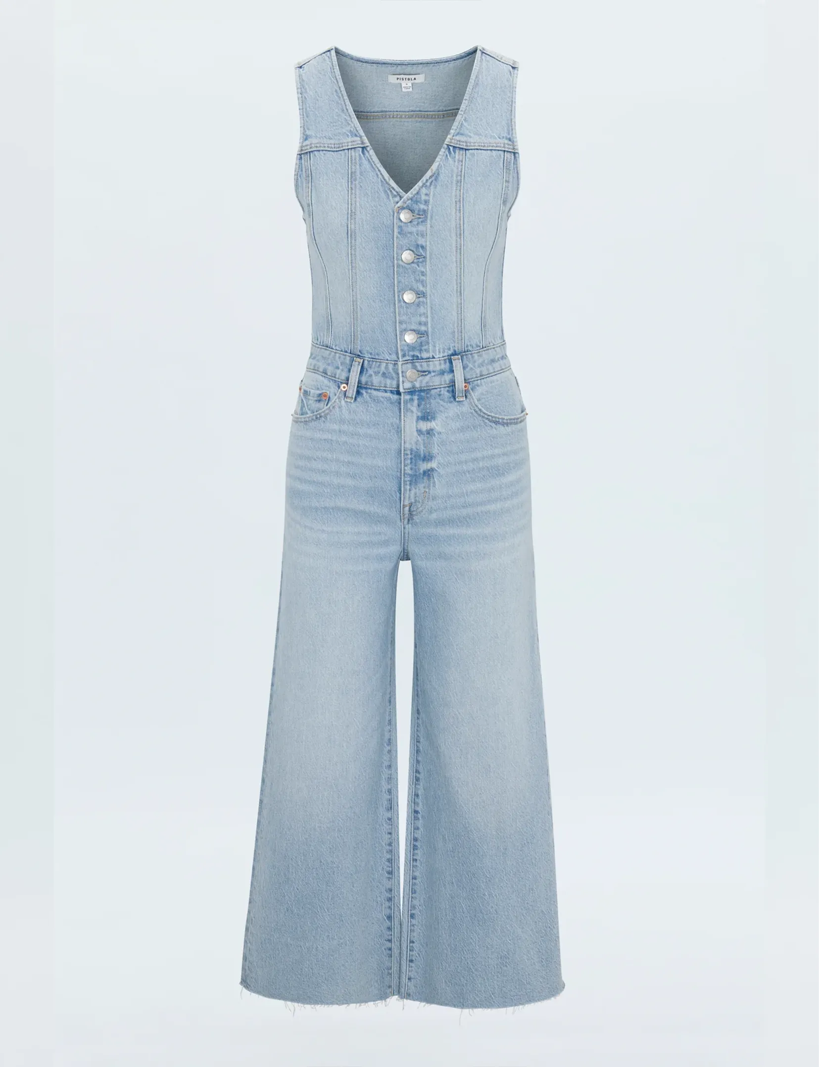 Aria Fitted Vest Cropped Jumpsuit, Priority