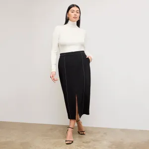Axam Layering Turtleneck - Organic Ribbed Pima Cotton :: Ivory