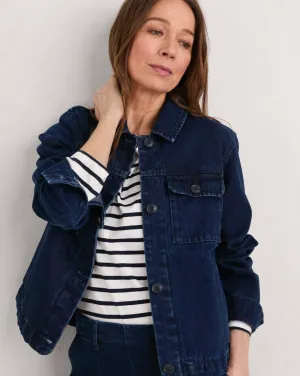 BALLAD JACKET - MARINE OVERDYE HIGH TWIST