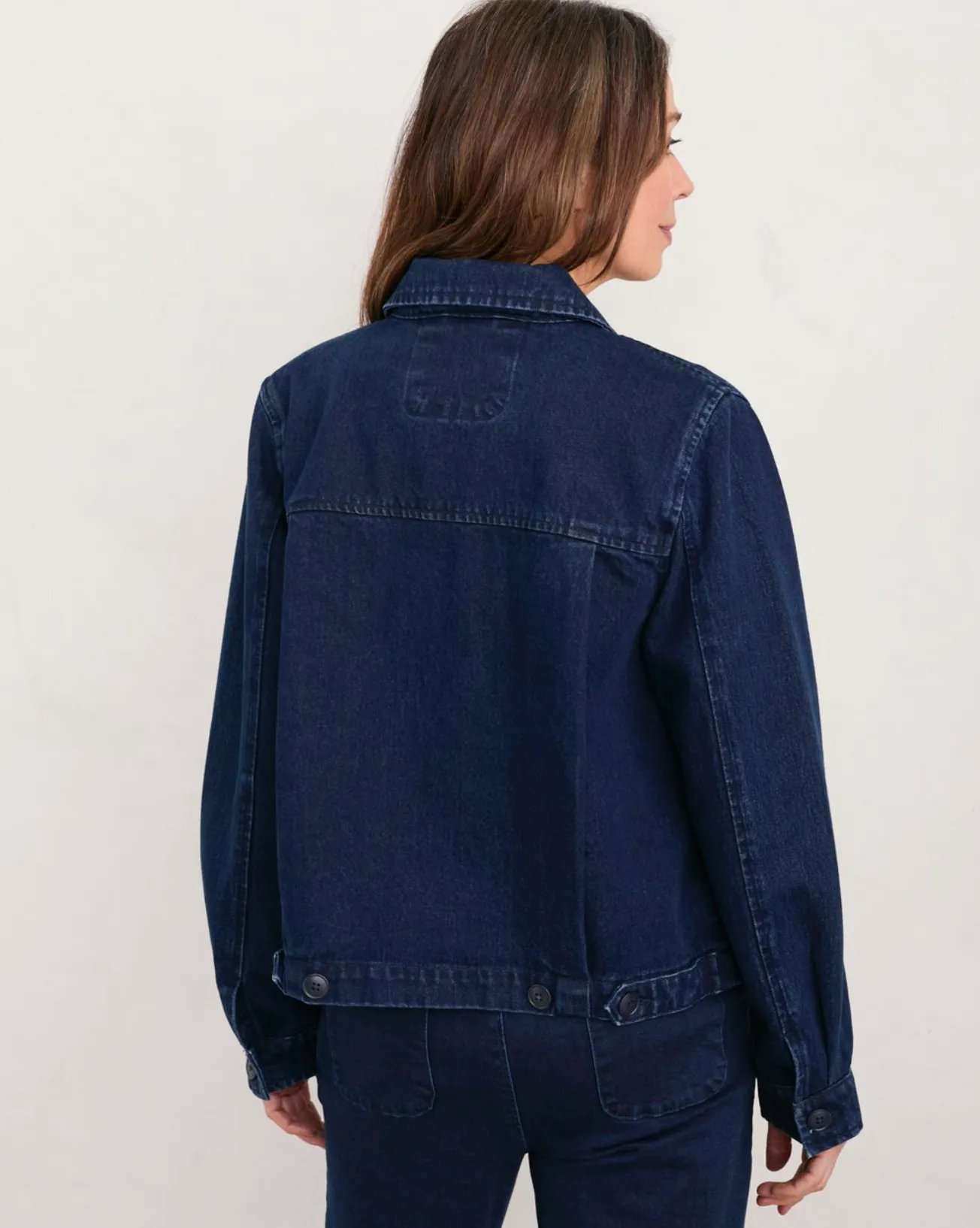 BALLAD JACKET - MARINE OVERDYE HIGH TWIST