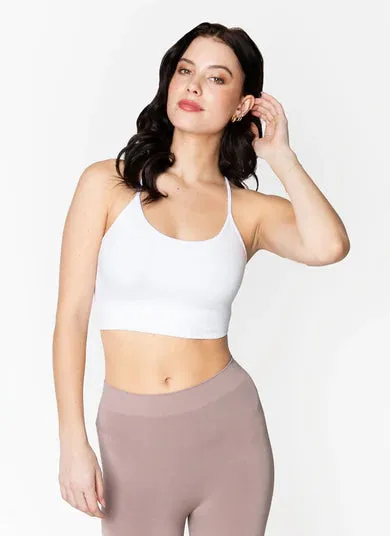 Bamboo Ribbed Cross-Back Tank