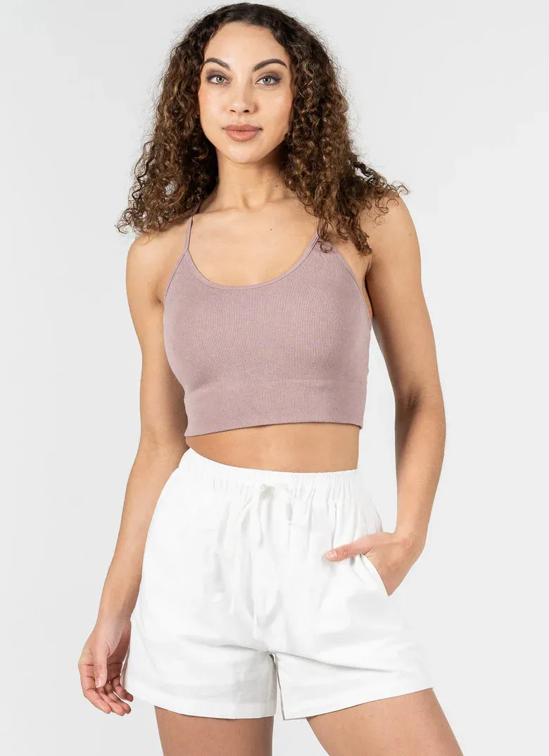 Bamboo Ribbed Cross-Back Tank