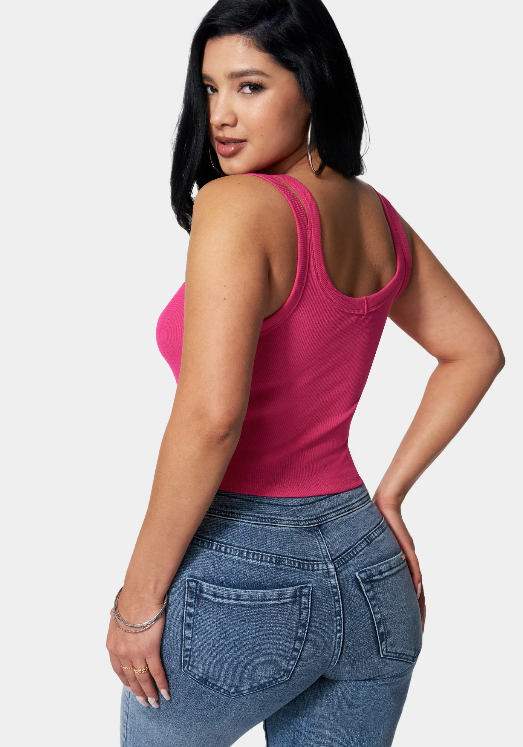 Bebe Logo Rib Top