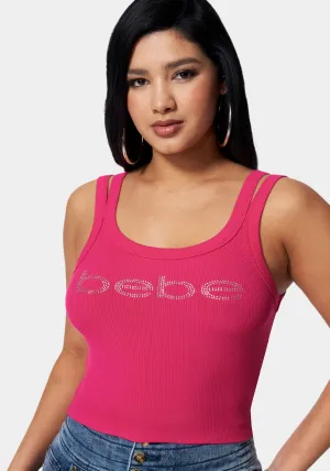 Bebe Logo Rib Top