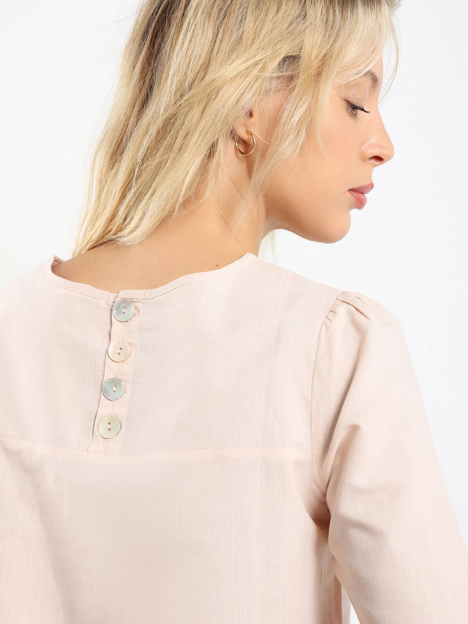 Bilal Short Sleeve Back Button Top