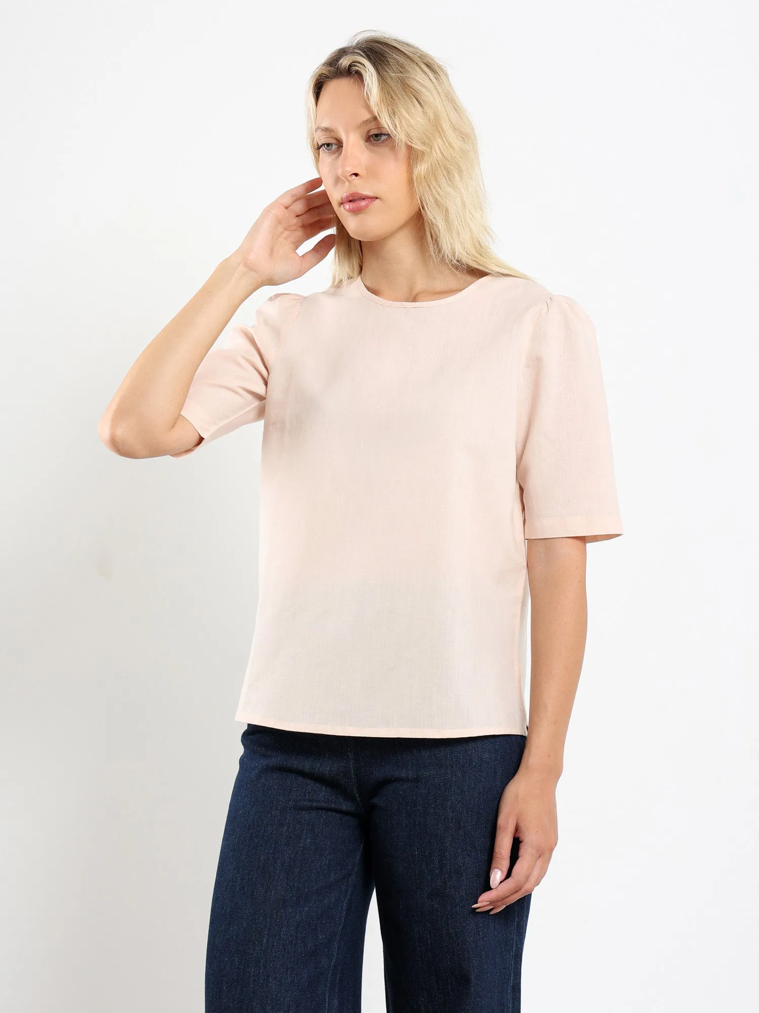 Bilal Short Sleeve Back Button Top