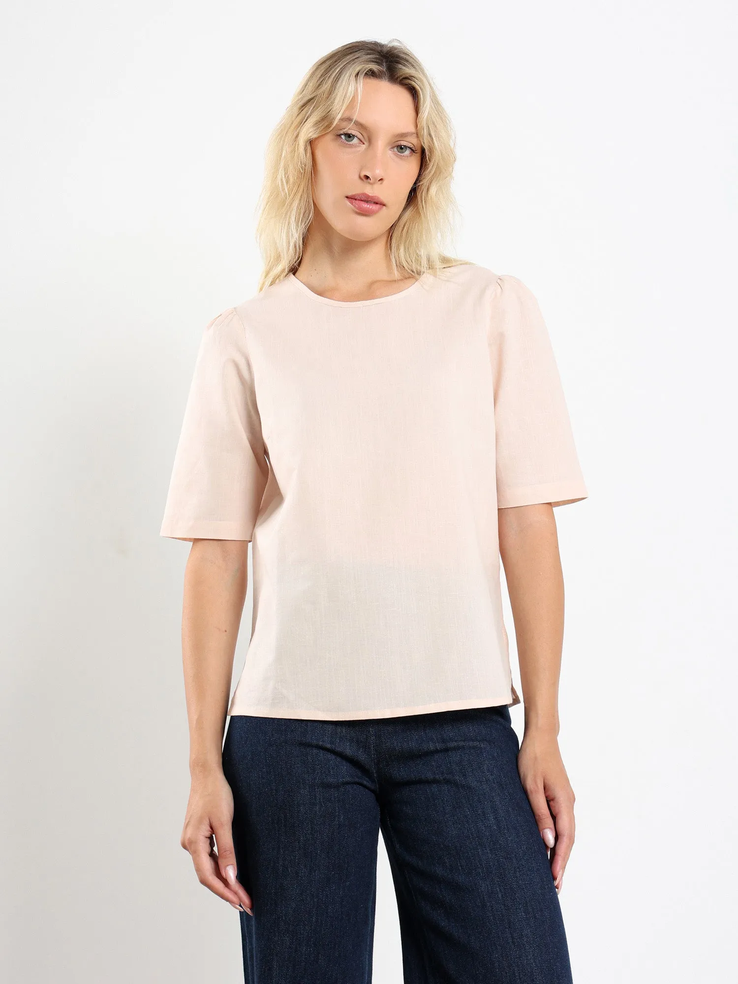 Bilal Short Sleeve Back Button Top