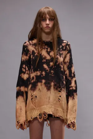 Bleached Oversized Sweater Bleached Black