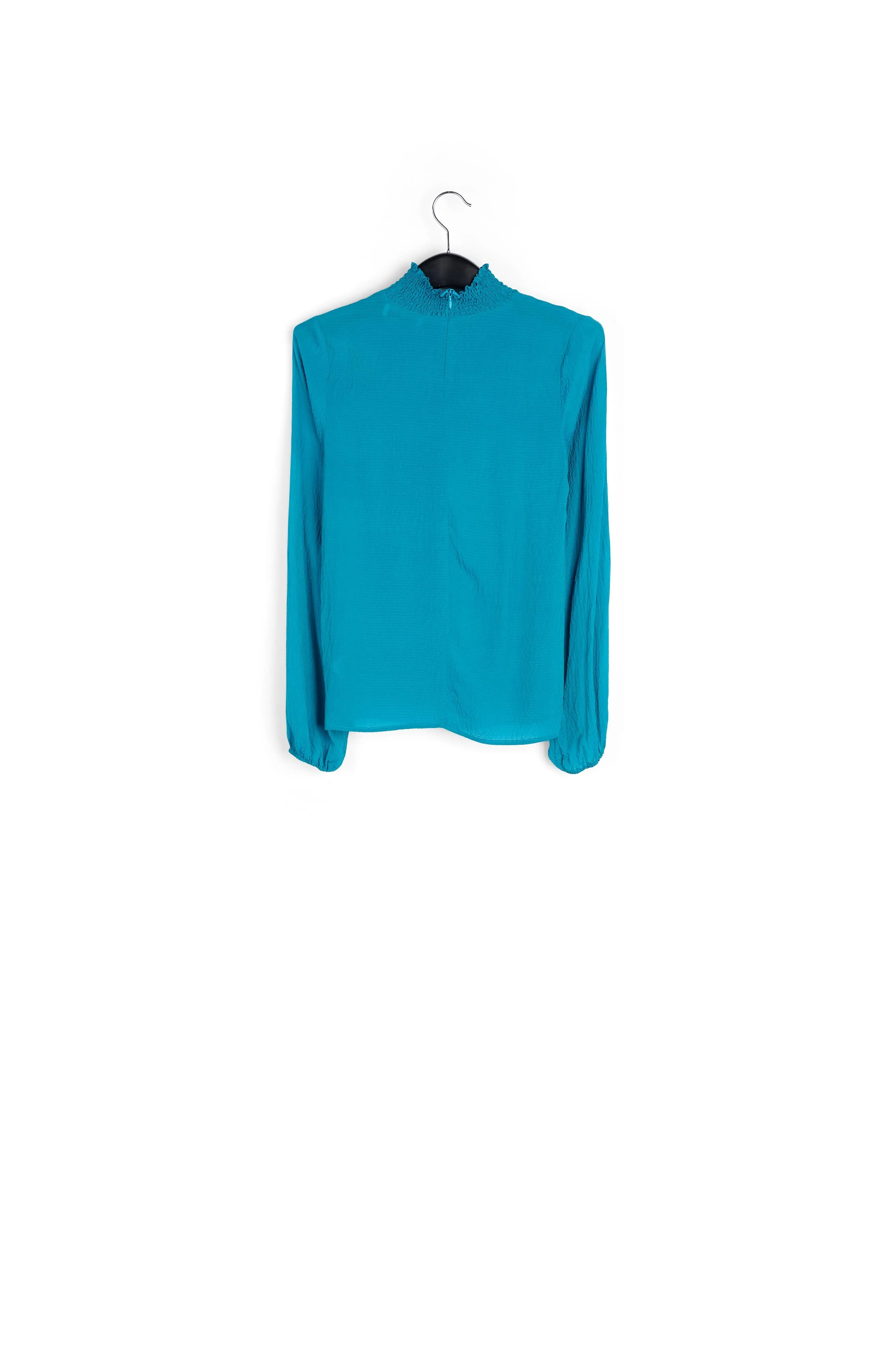 Blue loose-fit top