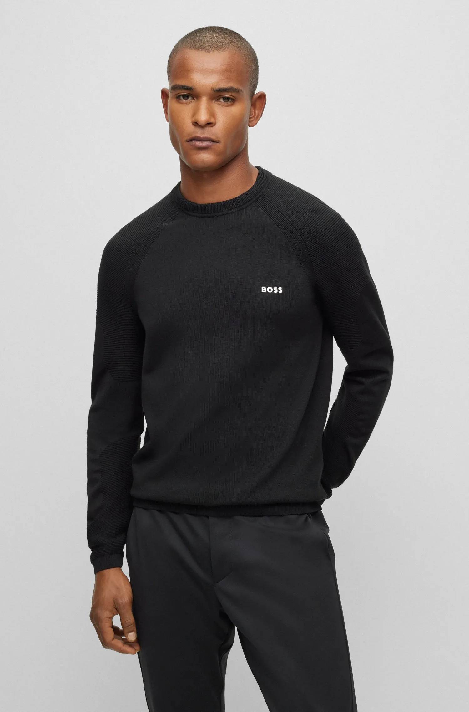 BOSS Sweaters Regular Fit in Cotton Mix - PERFORM-X_CN 10252223 01-50498519